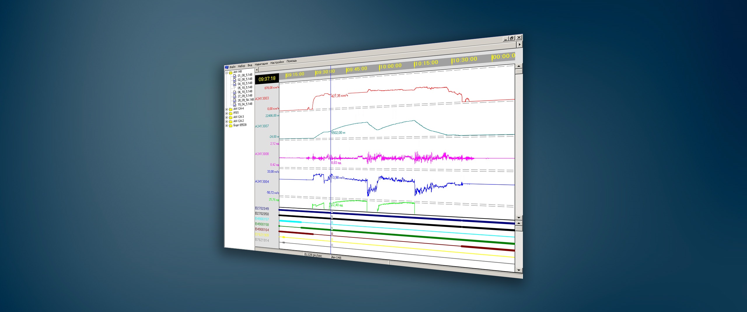 Система наземной обработки информации полета самолета (СНОИ)